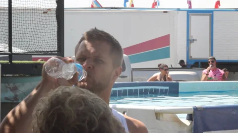 Man drinking water Stock Footage 27814978