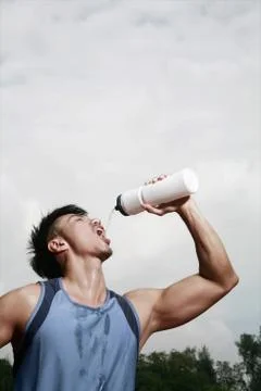 Man drinking water Stock Photos