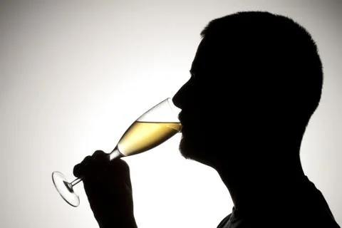 Man drinking a wine Stock Photos