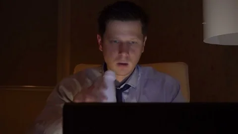 Man drinking yoghurt and watching TV Stock Footage 69747006