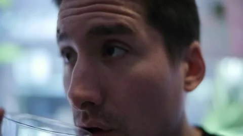 Man Drinks Beer 02 Stock Footage 10772535