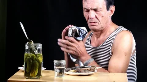 Man drinks Stock Footage 12233435