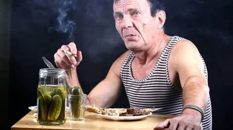 Man drinks Stock Footage 12234167