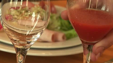 Man drinks tomato juice Video stock 22227008