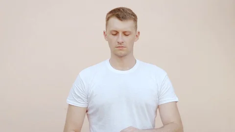 A man drinks water from a bottle Video stock 108534073