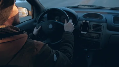 Man drive the car. Stock Footage 101743831