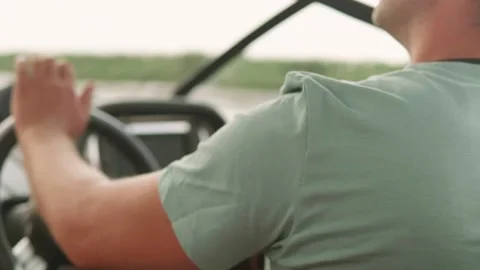 A man drives a boat Stock Footage 158793676