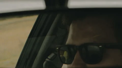 Man drives a car close-up Stock Footage 59319650