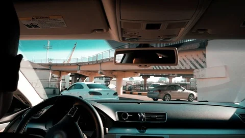 Man drives a car Video stock 104848492