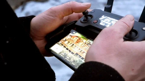 A man drives a copter Stock-Footage 128104618