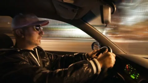 Man driving a car Stock Footage 8557188