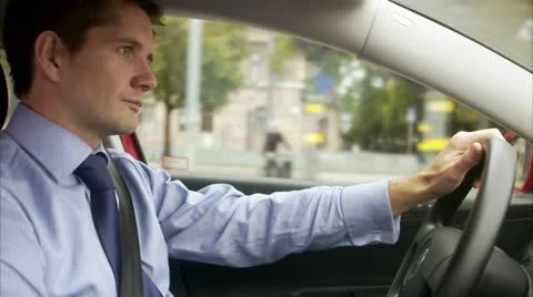 A man driving a car Stock Footage 11285938