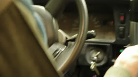 Man driving car Stock Footage 25670725