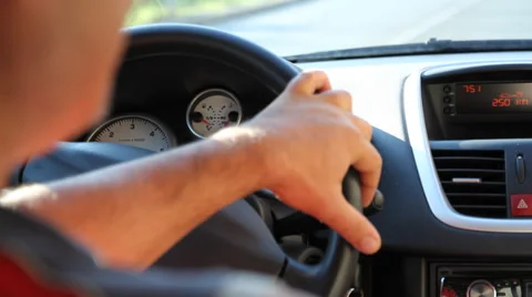 Man driving car Stock Footage 31739725