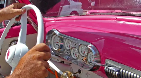 Man driving a car Stock Footage 46650645