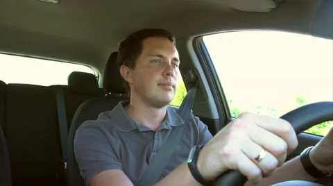 A man driving a car Stock Footage 67233306