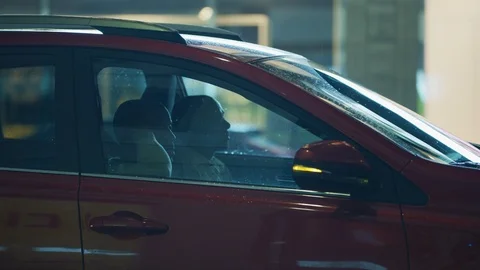 Man driving a car Stock Footage 99916535