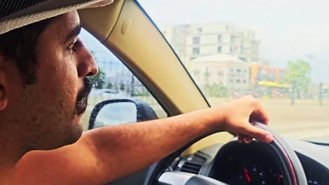 A man driving a car. Stock-Footage 282995802