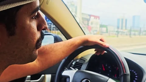 A man driving a car. Stock Footage 282995988