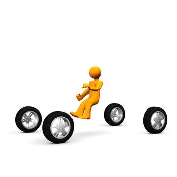 Man driving car Stock Illustration