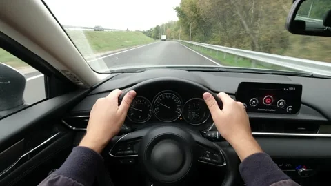 Man driving a car. Point of view. Stock Footage 139494879