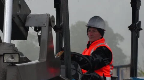 Man driving crane. Stock Footage 45118858