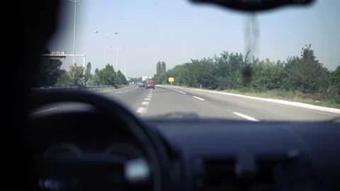 Man driving on highway Video stock 138898501
