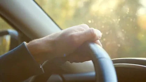 Man driving his car. Stock Footage 69260739