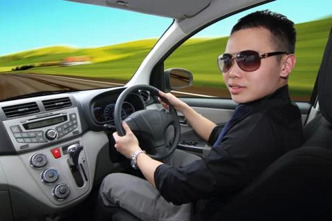 Man driving Stock Photos