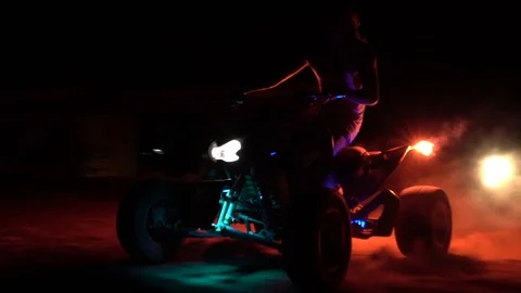 Man driving on a quad Stock-Footage 87279825