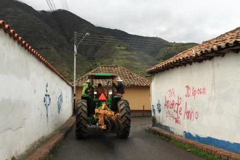 Man Driving Tractor Stock Photos