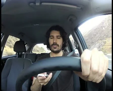 Man driving V4 - PAL Video stock 12458046