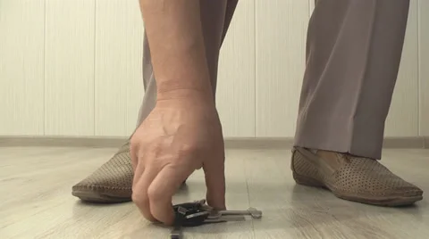 Man dropped his keys Stock Footage 39719248