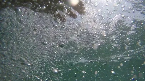 Man drowning in the sea, hand asking for help Stock Footage 70020565