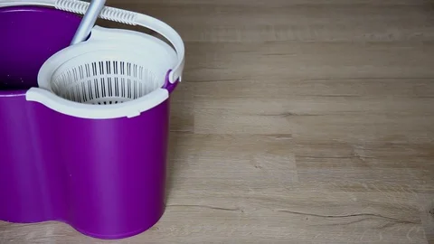 The man drying the mop Stock Footage 129175728