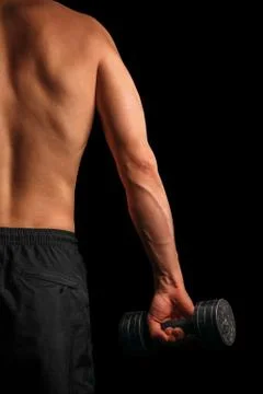 Man with dumbbell Stock Photos
