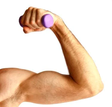 Man with dumbbells Stock Photos