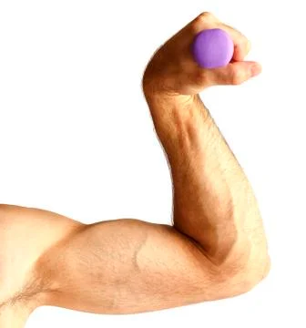 Man with dumbbells Foto stock