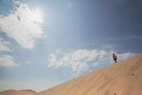 Man on the Dune Foto stock