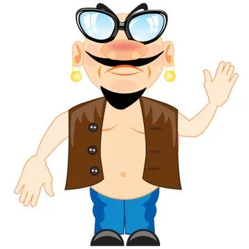 Man to east appearance Stock Illustration