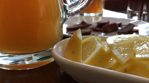 Man eating beef with beer Video stock 106575174