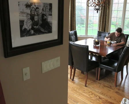 Man Eating Breakfast Stock Footage 5186179