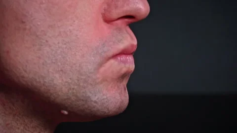 Man Eating Crispy Potato Chips Close-up Stock Footage 264118418
