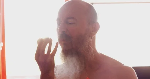 Man eating melon Stock Footage 115954127