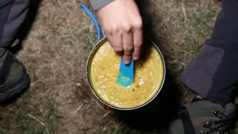 Man eating a soup Stock Footage 84303006