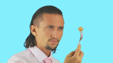 Man eats Stock Footage 41415201