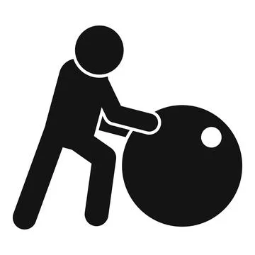 Man effort ball icon simple vector. Business work 스톡 일러스트