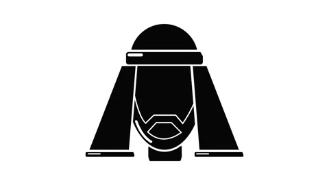 Man egypt icon animation Stock Footage 156236617