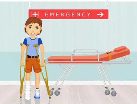 Man in the emergency room Stock Illustration