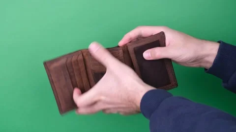 Man empty wallet 스톡 동영상 239457466